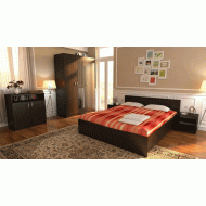 Dormitor Soft Wenge cu pat 140x200 cm